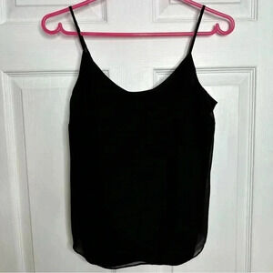Le Chateau Tank Top Adjustable  Spaghetti Straps Black Size Extra Small